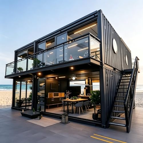 Villa in acciaio leggero per uso residenziale, kit modulare per case con telaio in acciaio, sistema di costruzione moderna per la casa, soluzione abitativa ad alta efficienza energetica, struttura di