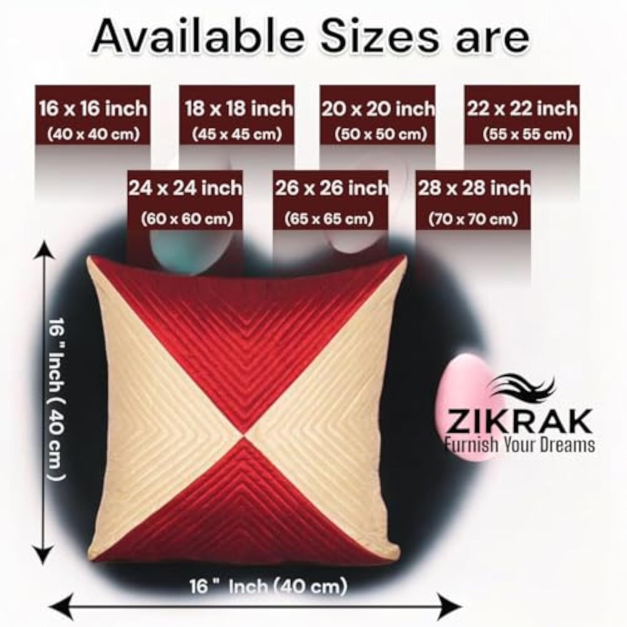 Triangular Pattern Cushion Covers Pack of 5, Stylish Decor