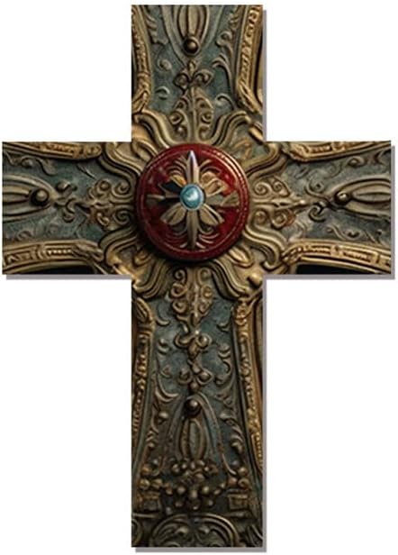 Miniatura 7 de Imahoocool Arte espiritual de madera rústica, cruz, iglesia, decoración de habitación para el hogar