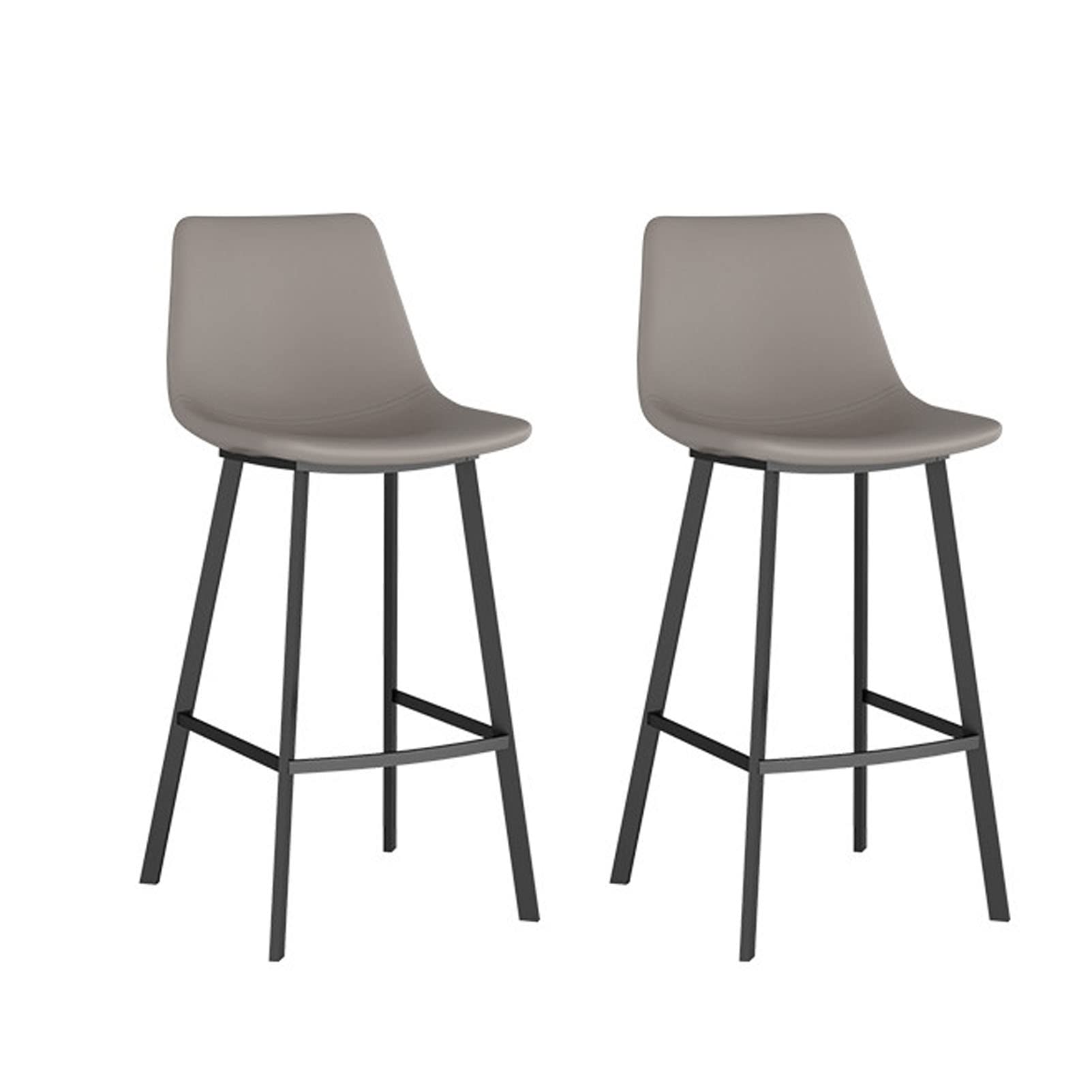 Tabouret de bar haut de 75cm au design épuré et finitions soignées en simili
