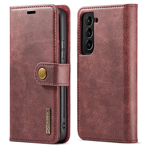 Étui portefeuille rouge Samsung S22 antichoc amovible : ne perdez plus vos cartes
