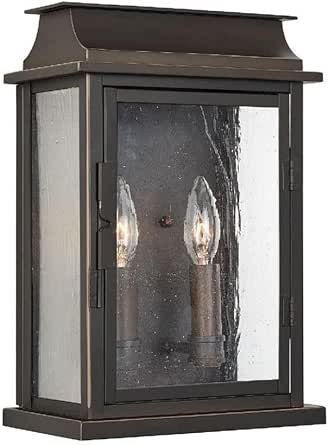 Capital Lighting 936822OZ Bolton Outdoor Wall Sconce, 2-Light 120 Total Watts, 14" H x 9" W, Oiled Bronze