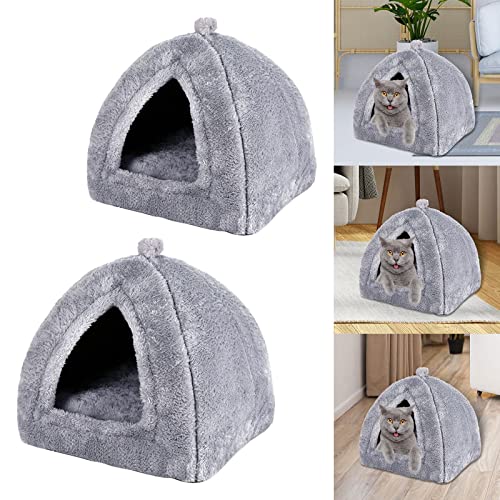2 peças de cama confortável para animais de estimação, com almofada, cama quente, canil para filhote