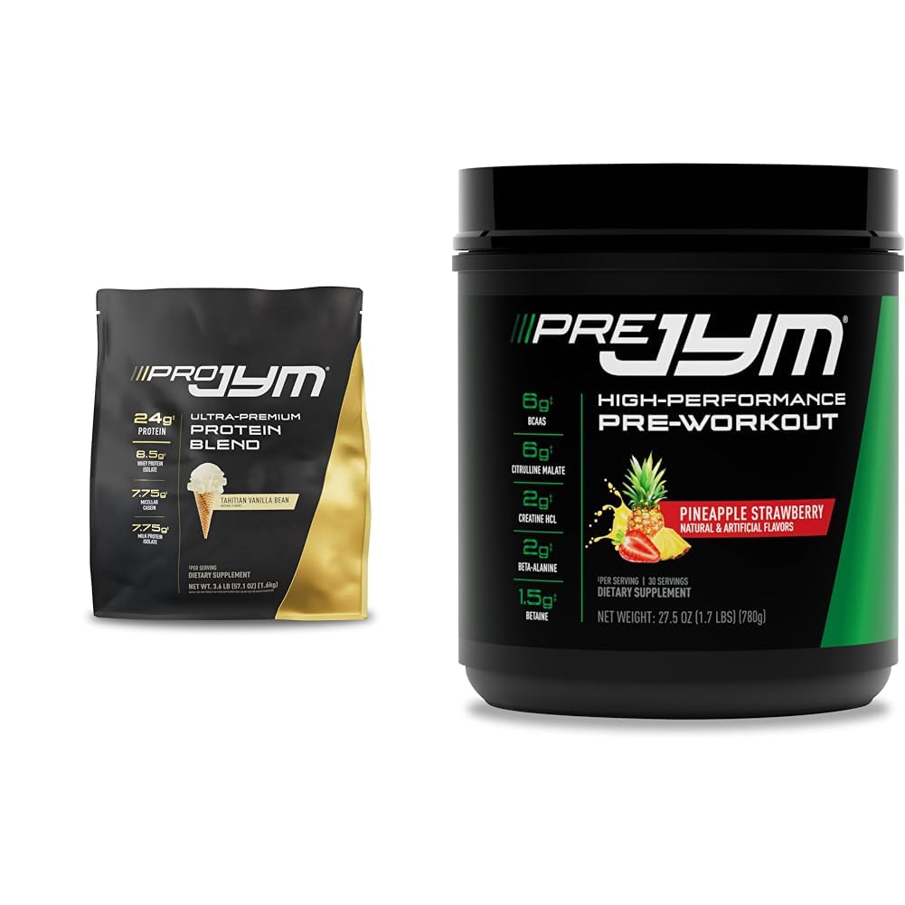 Amazon.com: PRO JYM 45 Servings - Tahitian Vanilla Bean & PRE JYM