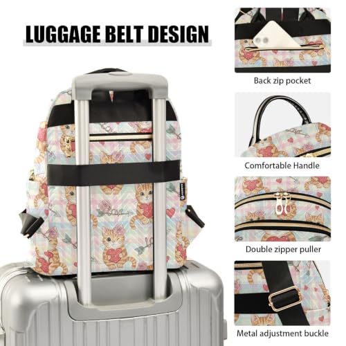 Sac à dos tendance matelassé carreaux femme léger motif vague - 4