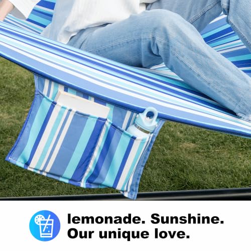 Image of GAFETE 2 Person Hammock with Stand for Outside, Heavy Duty Steel Stand