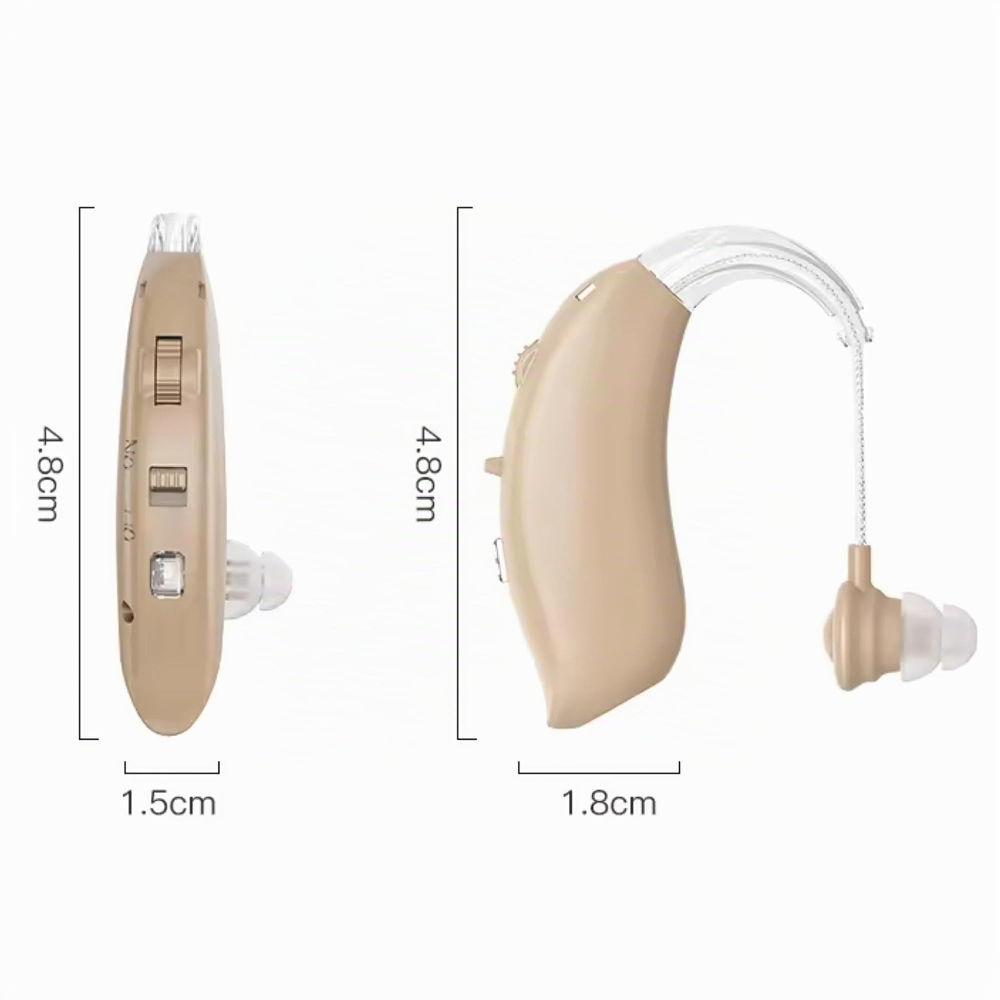 JD Health Tech Dispositivo audio ricaricabile per anziani, lunga durata della batteria e vestibilità comoda, leggero