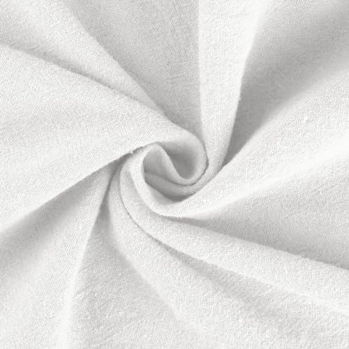 Linen Pants Women Casual Summer Drawstring Waist Wide Leg Pants with Pockets Baggy Lightweight Beach Trousers4