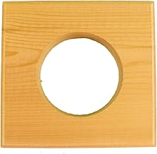 Clear Cedar Light Block - 7.5 inch x 7.5 inch, 4 1/8"" Hole - 4 Pack, Natural