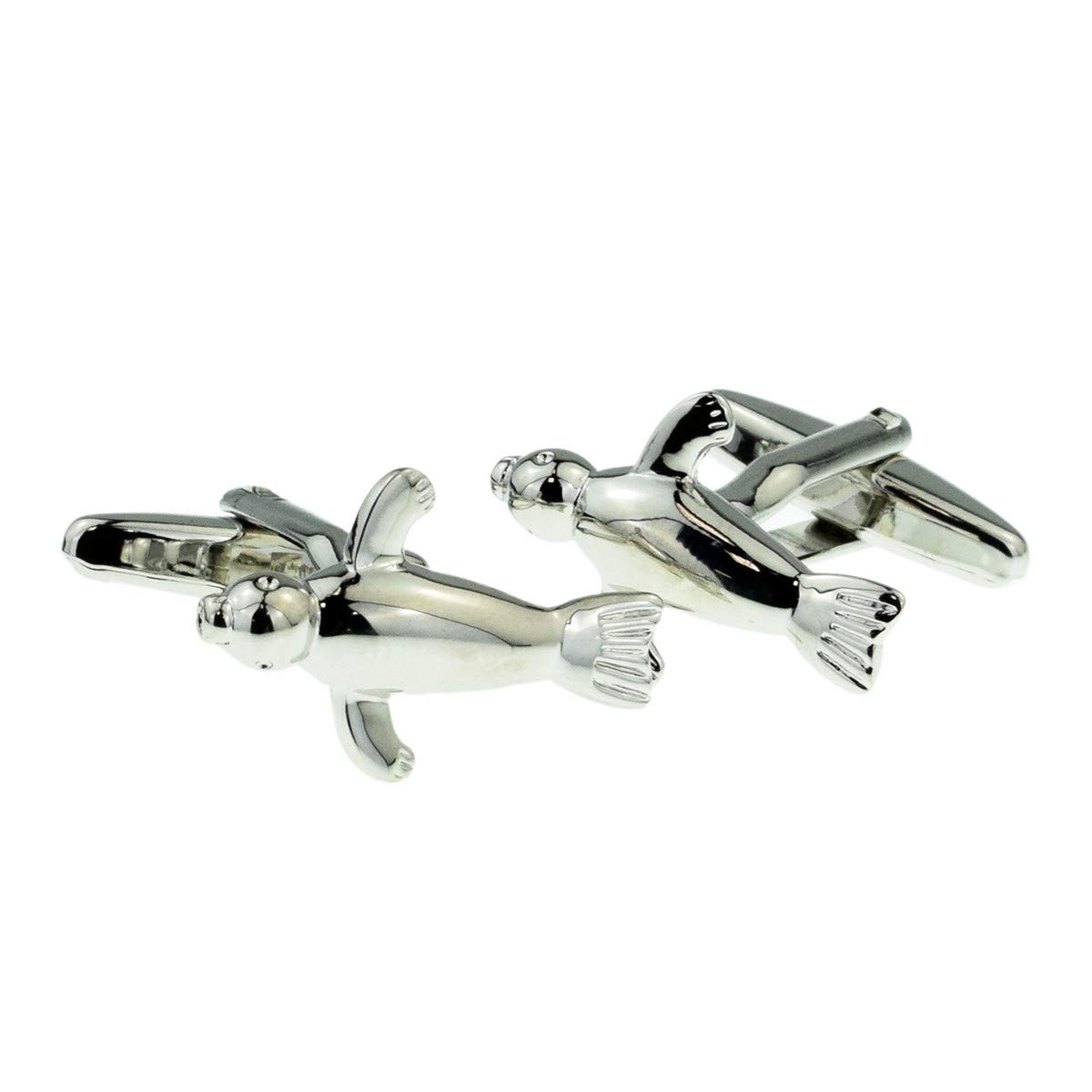 Swimming Seal Cufflinks Presented in a Box