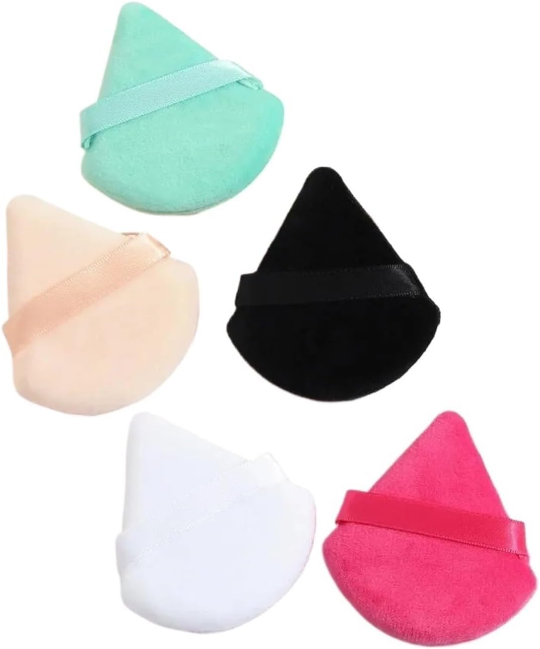 SBTRKT 5 PCs Triangular Puff Soft Sponge Eye Contour Cotton Pad Powder Cosmetics Foundation Makeup Tool Stirrer Eye Contour, Set of four.