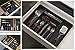 Simple Houseware Expandable Kitchen Drawer Flatware Organizer, Black – Adjustable Cutlery Tray with 9 Compartments for Utensils and Silverware