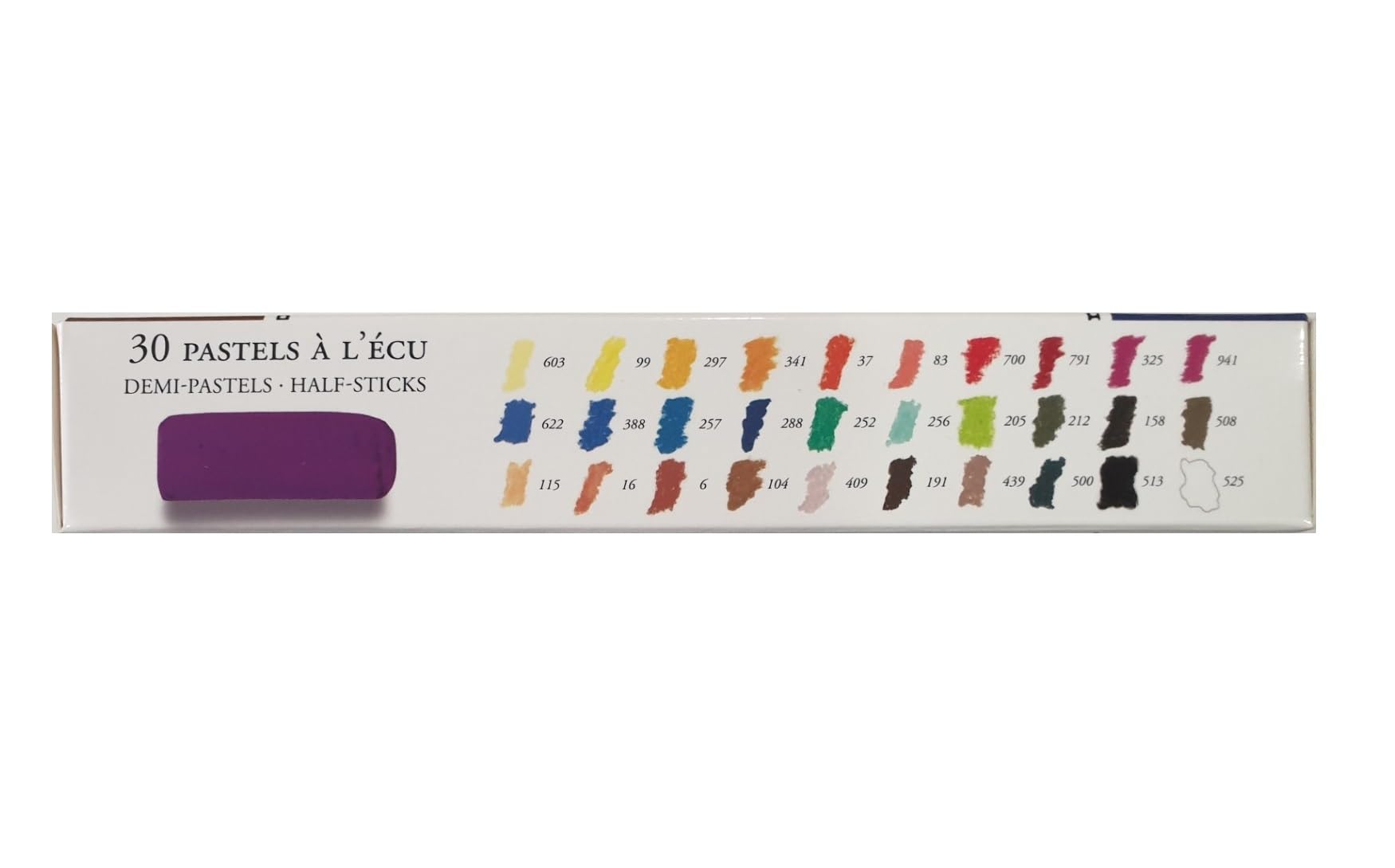 Sennelier ensemble de Pastel secs 30 demi-pastels tendres"à l'écu" Pastel Extra Fins et 1 cartes postales EMI Craft