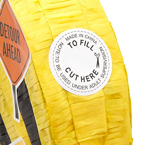 Number 2 Pull String Pinata For Construction Birthday Party Supplies, Decorations (Small, 16.5 X 12 X 3 In) #TOP6