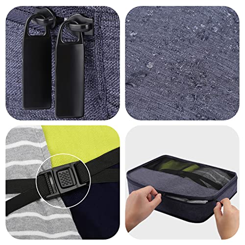 Zeronic Packing Cubes For Travel, Luggage Organizer Packing Cubes Set Of 6 Ultralight Travel Luggage Packing Organizers For Suitcases, Travel Accessories With Laundry Bag, Shoe Bag (Bluish Grey) #TOP3