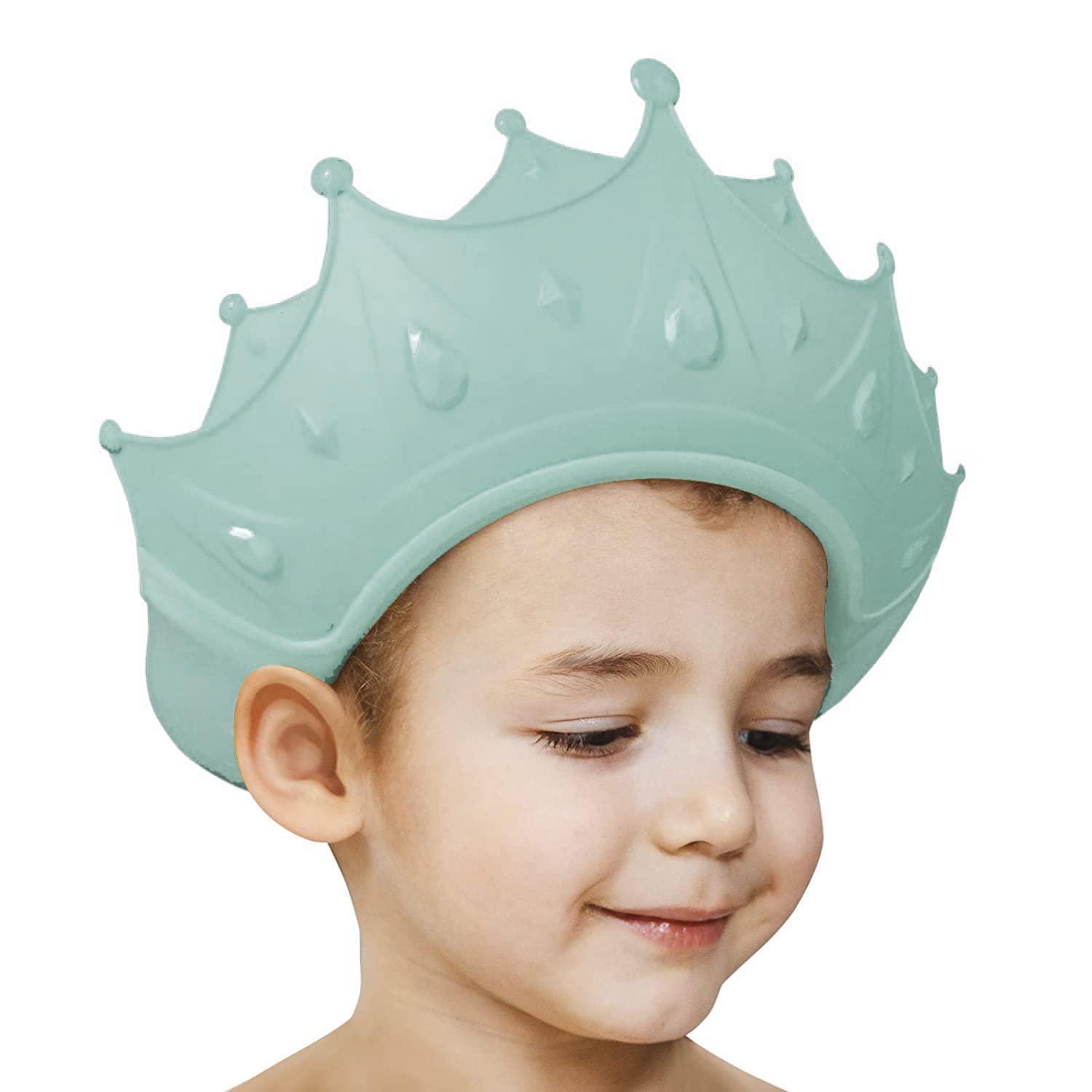 NL TRADERS Baby bath Shower Cap,Bath Visor hat Adjustable Silicone Bathing Crown Waterproof Shampoo hat for Washing Hair, Shower Bathing Protection Bath Cap (multicolor)