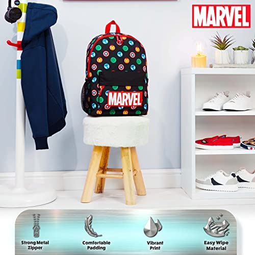 Marvel Avengers Backpack for Kids Teens Bookbag with Double Straps Daypack Backpacks for School Travel Sports Gifts for Boys (Black Aop) by Marvel - Image 3