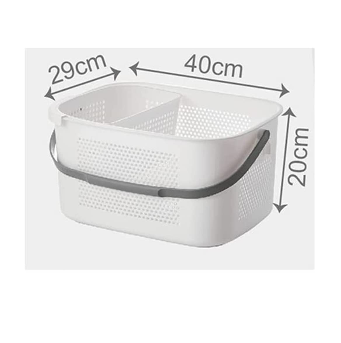 Cesto Bucato Cesto Portabiancheria da Bagno in Plastica con Ritaglio di Accessori per Bagno(B)