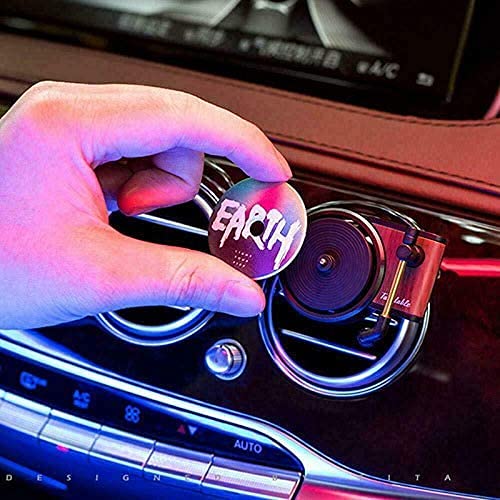 Topaliving Car Air Freshener, Car Fragrance Diffuser With Vent Clip In Retro Style Record-Player Design, Automotive Air Freshener Purifier With Diy Possible Tablets For Car Home Office #TOP1