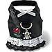Dog Boutique Black Biker Dress Harness Size: XS