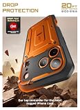 SUPCASE Etui na iPhone 17 Pro Max 6,9 cala z przyciskiem sterowania aparatem, Etui Outdoor 360 stopni, Bumper, Pokrowiec ochronny [UBPro] z ochroną ekranu, podstawką i klipsem na pasek (koralowe)