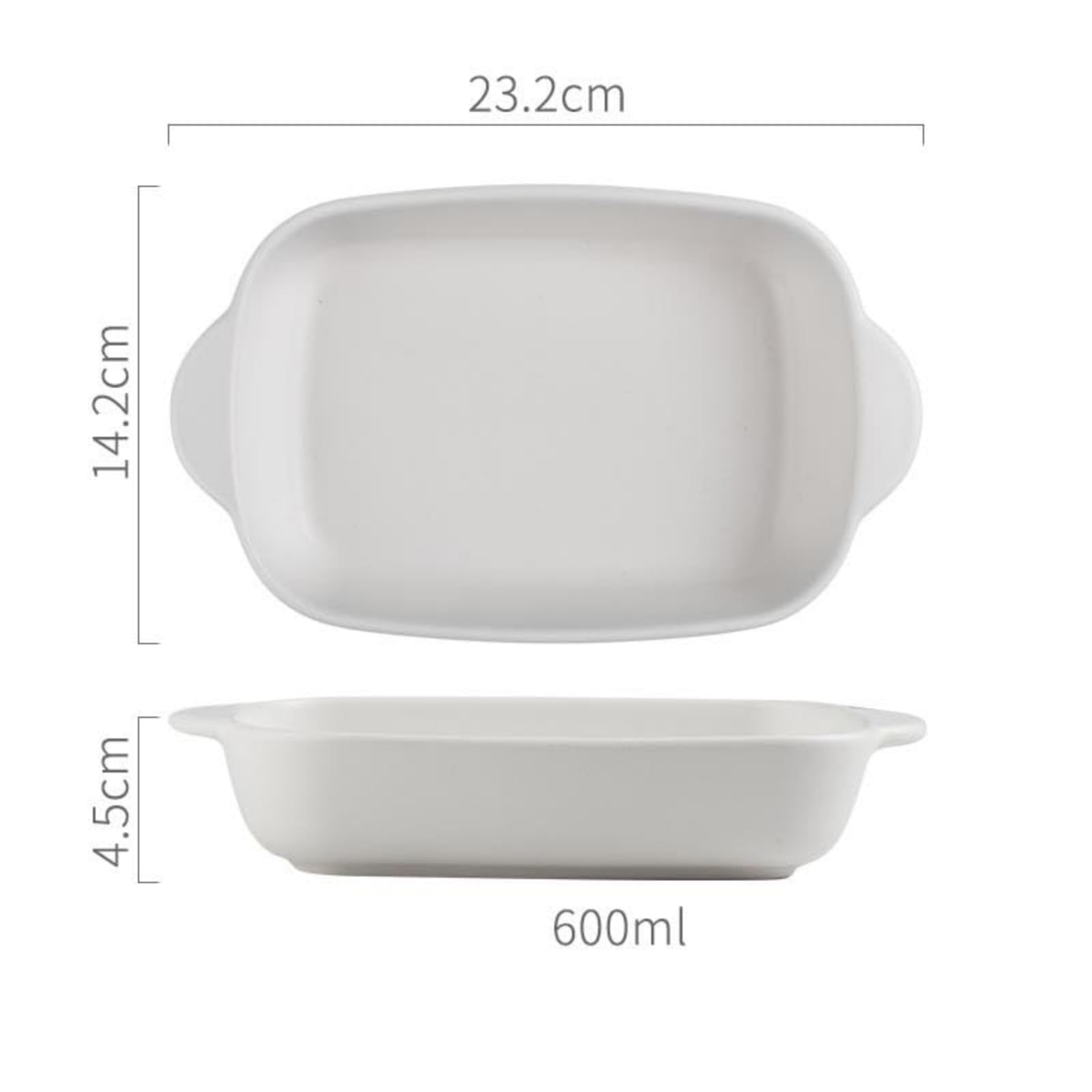 Ceramiczne naczynie do pieczenia z podwójnymi uchwytami, prostokątne naczynia do pieczenia lasagne i zapiekanek, wszechstronne naczynia do pieczenia od piekarnika do stołu