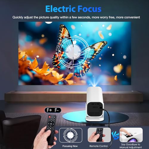 Mini Portable Projector (Built-in Speaker and Bluetooth 5.3), Video Projector for iPhone, Compatible with 4K, 1080P Movie Projector, Supports Smartphones/Video Games/TV stick/PS5/Computers/HDMI/USB by YGSKK - Image 6