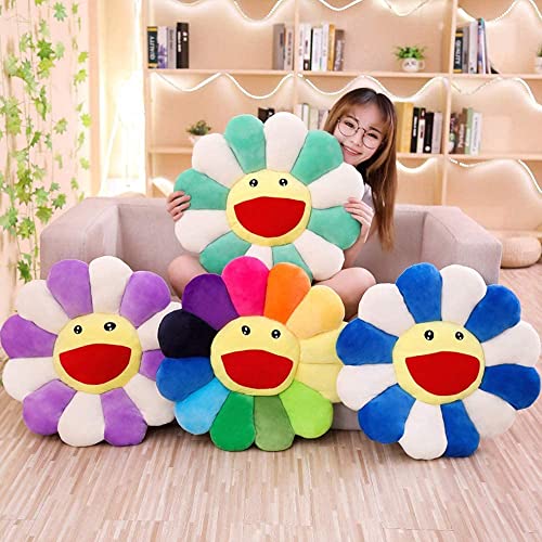 Oneshow Sunflower Pillow, Soft And Comfortable Sunflower Smiley Cushion, Floral Plush Pillow, Colorful Sunflower Plush Toys Home Bedroom Store Restaurant Decoration, 16.5 In42 Cm #TOP5
