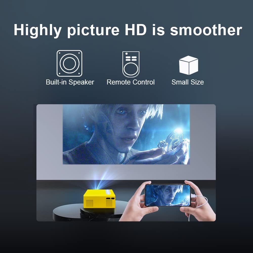 Pro Projector Portable Mini Projector for Mobile Devices Compatible ...