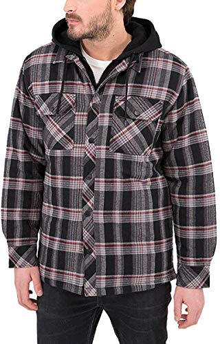 Boston Traders Men's Shirt Jacket - Black Plaid XX-Large