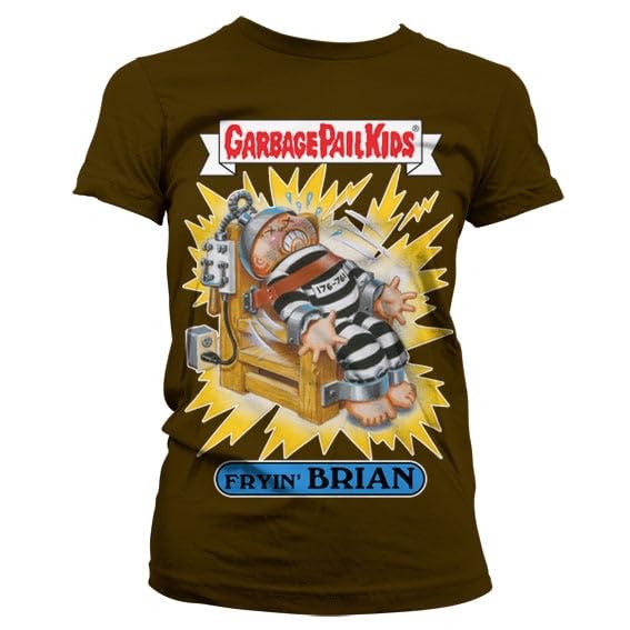 T-shirt Femme Vintage Garbage Pail Kids Fryin' Brian en Coton