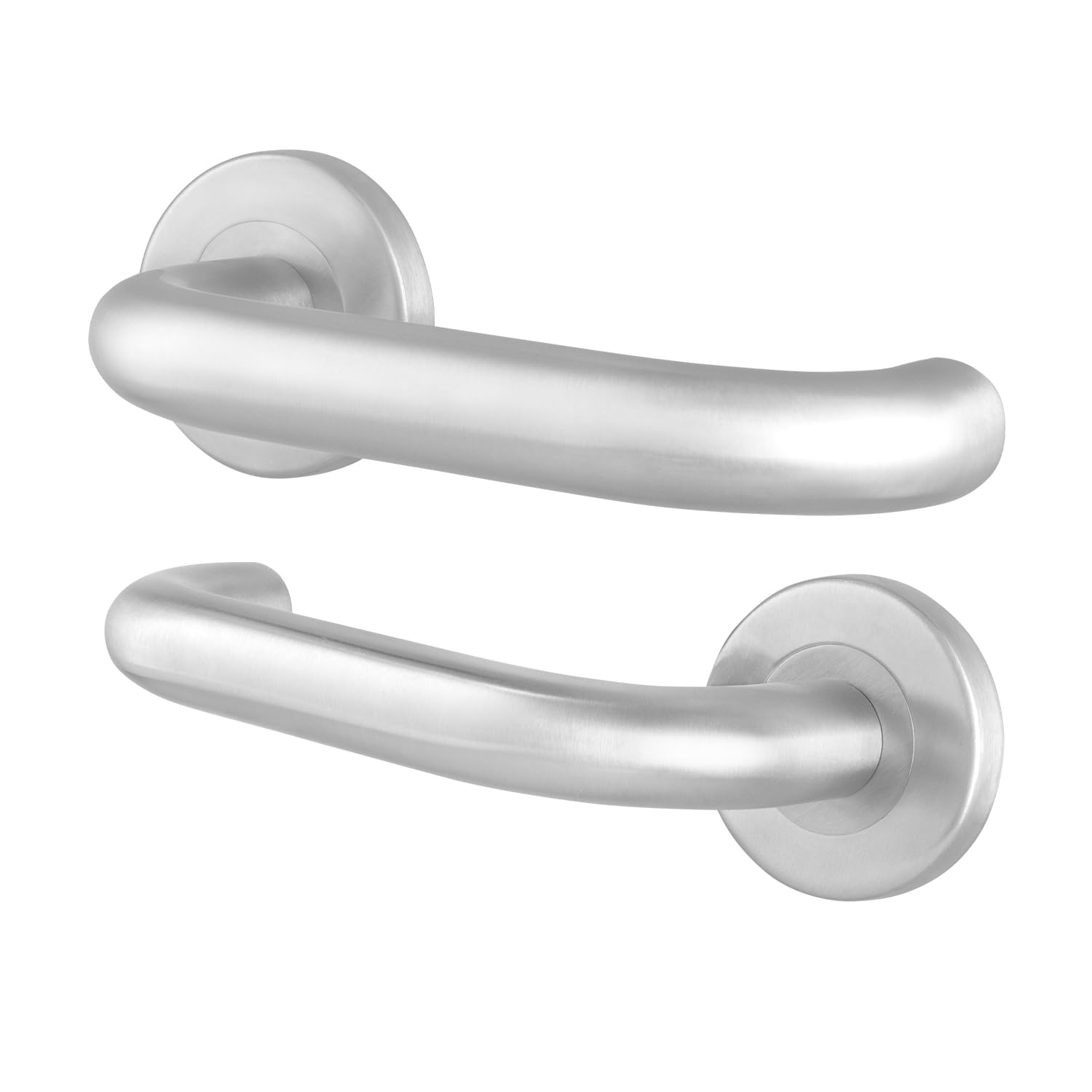 EAI Return to Door Lever on Rose - 19 x 52mm - Satin Stainless Steel