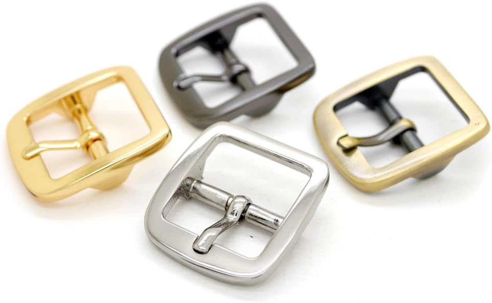 CRAFTMEMORE 3/4 Inch Single Prong Belt Buckle Square Center Bar Buckles Craft Accessories SC04 - Pick Color