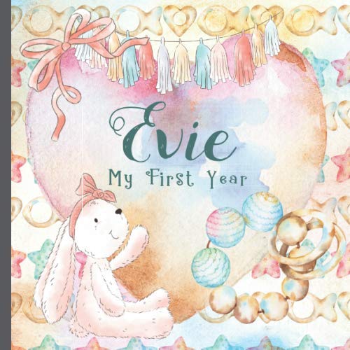 Evie: Record and Celebrate Your Baby's 1st Year With This Baby Album and Memory Book and First Milestone Journal