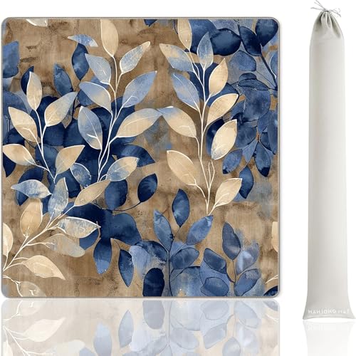 Tapete Vintage para Mahjong 33x33 pulgadas Beige/Azul