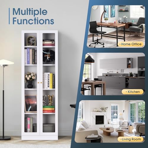 IRONMIX Metal Storage Cabinet with 4 Adjustable Shelf, 70.87