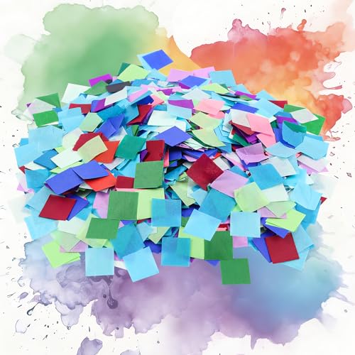 KIMOBER 8000pcs 1 Inch Bleeding Tissue Paper Squares for Arts Crafts DIY Projects Scrapbooking Greeting Cards20 Assorted Colors