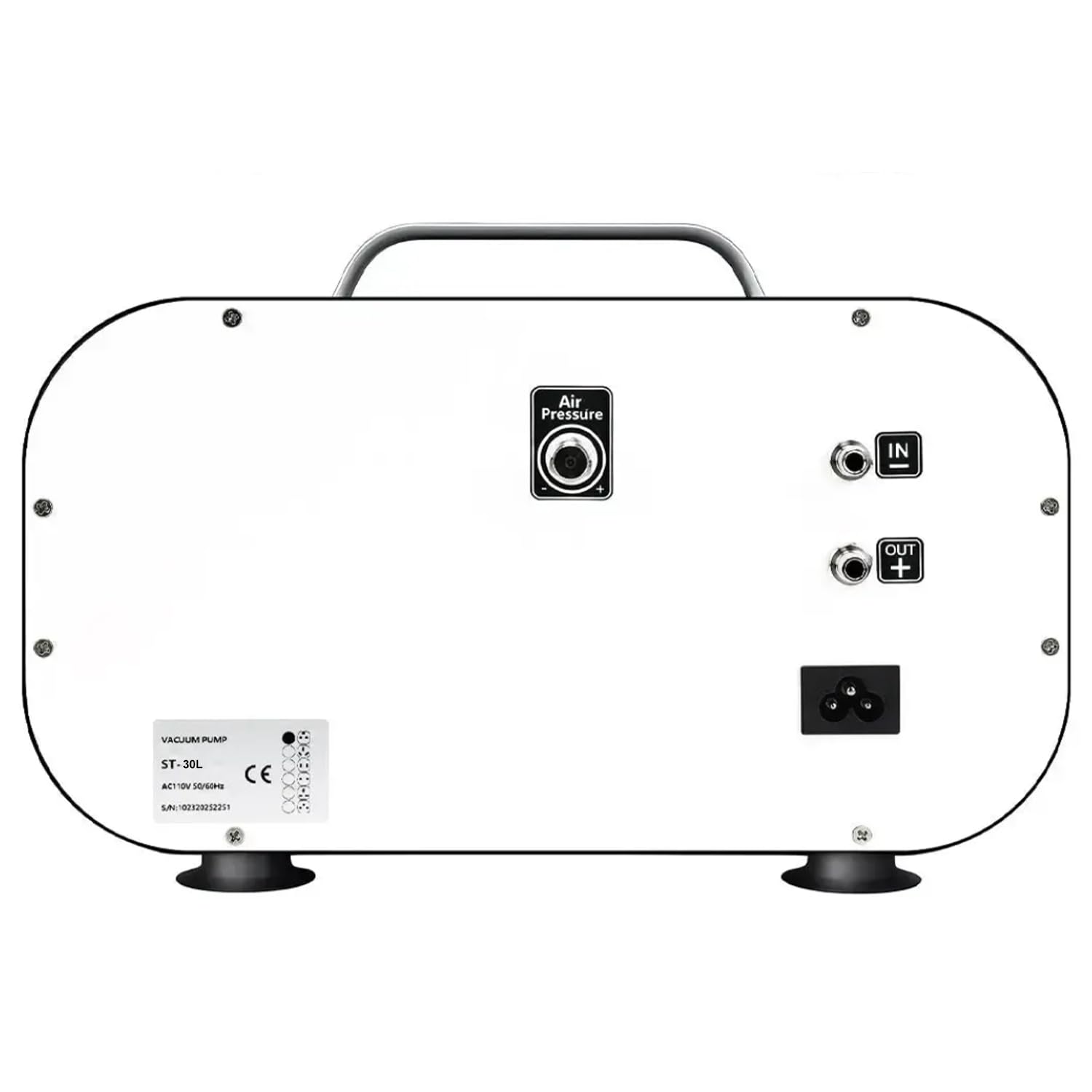 stonylab Pompe à vide à membrane, pompe à vide compacte sans huile avec débit de pompage de 30 L/min pour les travaux de laboratoire de distillation et de filtration, 110-220 V