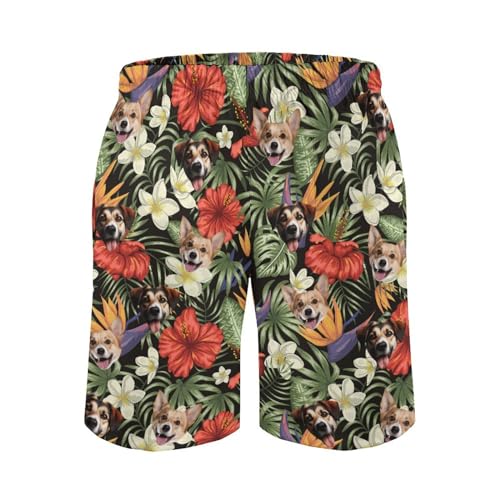 Custom Swim Trunk Personalized Face, Men Customized Hawaiian Swimming Bathing Suits Shorts Photo Beach Trunks3
