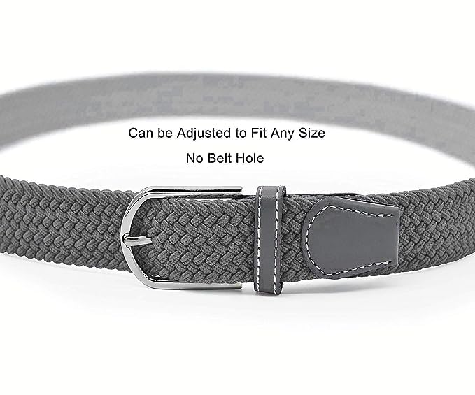 Image of Harcos Stretch Belt Men, Men's Woven Braided Web Belt for Golf Casual Pants Shirts Jeans