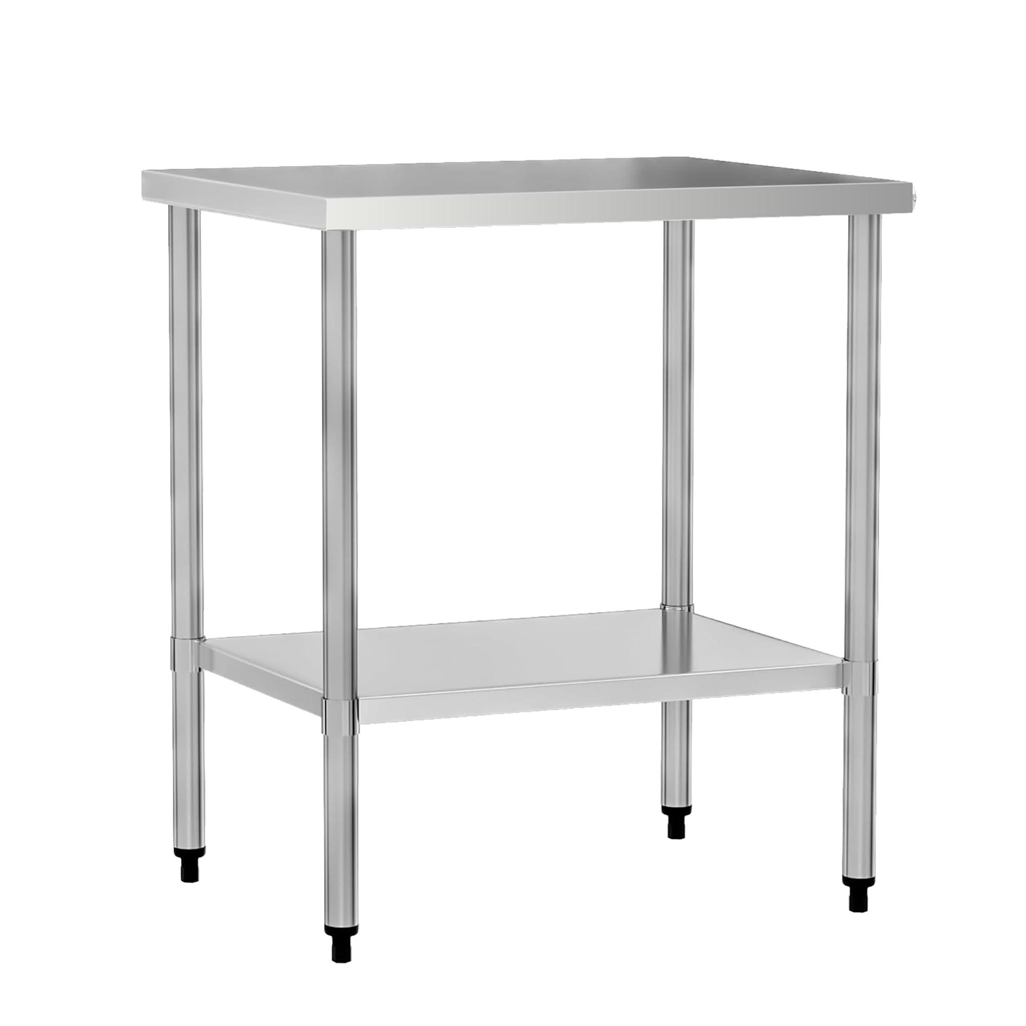 COOLCHEF Stainless Steel Work Table 24 x 30 Inch, NSF Commercial Prep Table with Undershelf, Heavy Duty Food Prep Workstation