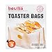 Toaster Bags (set of 3) Grilled Cheese Made Easy with Non-Stick Reusable Easy to Clean Pockets Perfect For Sandwiches Hot Dogs Chicken Fish Vegetables Panini & Garlic Toast