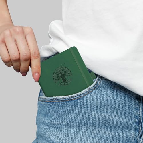 RETTACY liniert Notizbücher 96 Seiten (Dunkelgrün, A6)