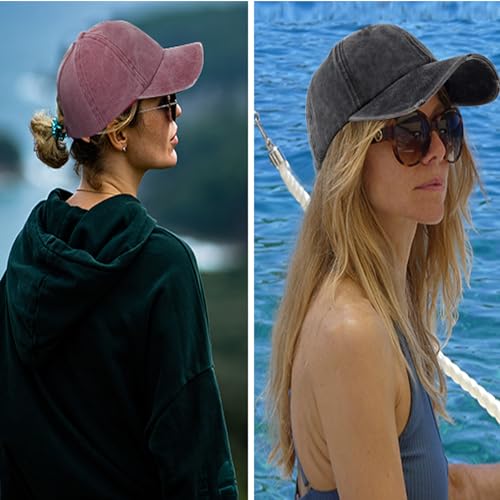 Image of 6 Pack Distressed Baseball Cap Washed Cotton Dad Hat for Men Women