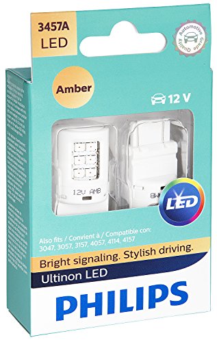 Philips Automotive Lighting 3457ALED Ultinon LED (Amber), 2 Pack