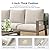 UDPATIO Aluminum Outdoor Patio Furniture Set 7-Seat Metal Patio Conversation Sets with Coffee Table and Water-Resistant Cushions, Modern Patio Sectional Sofa for Porch, Deck, Backyard, Poolside