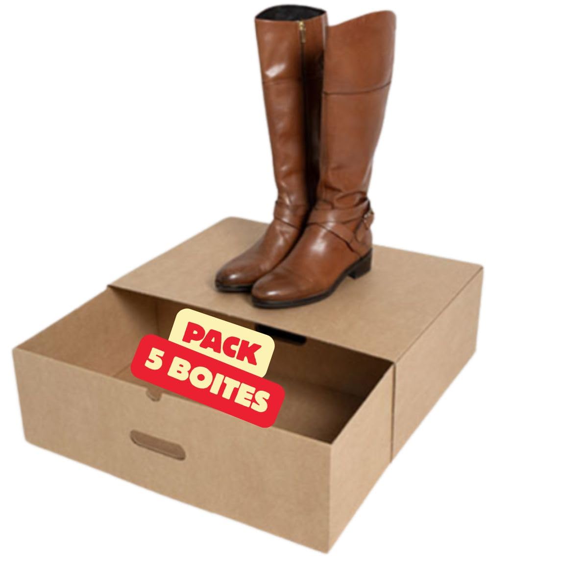 Rangement à chaussures empilable en carton pour optimiser l'espace du dressing