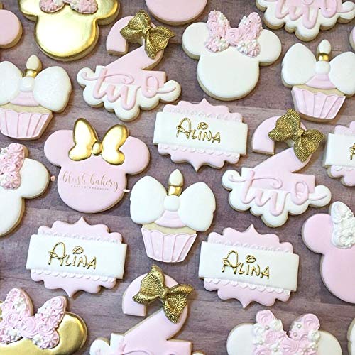 Kaishane 2Pcs Cartoon Mouse Cookie Cutters Cake Baking Sugarcraft Crafts Mold Bakeware-Plastic #TOP5