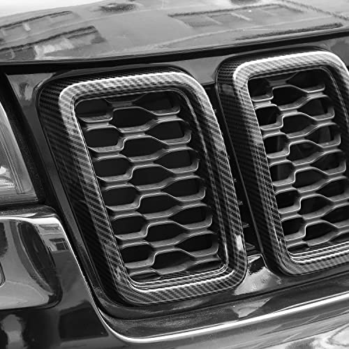 JeCar Grille Inserts For 2014-2019 Jeep Cherokee KL - Black ABS Trim Kit