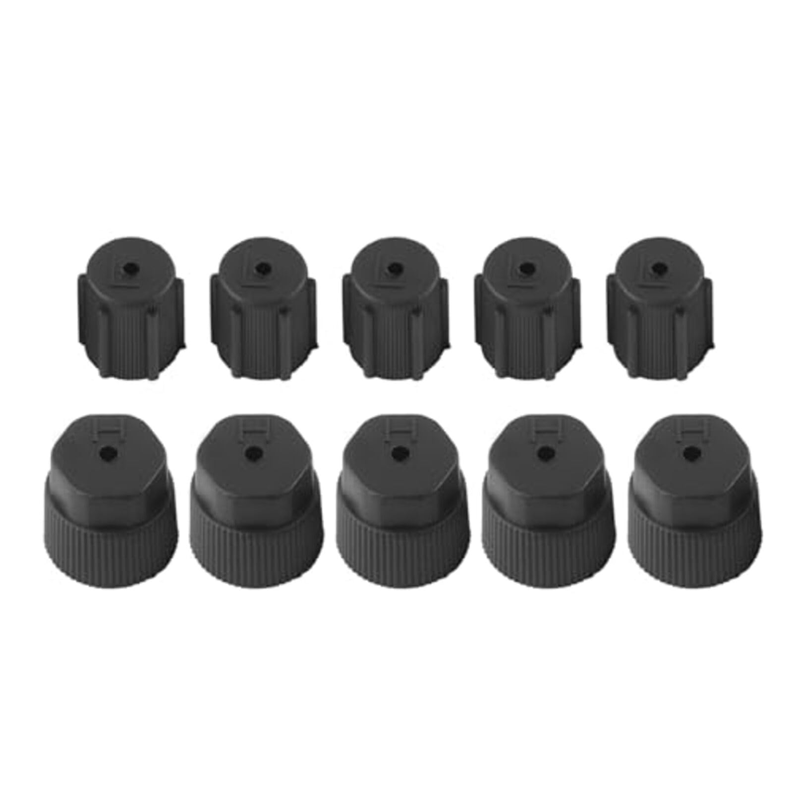 A/C Valve Core Cap, 10Pcs accessories 2010 Universal Air Conditioning Service hi low caps car Cap A/C Repair Refrigerant Charging Port Cover Auto Accessory